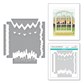 spellbinders stencil background scapes