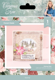 Crafters Companion Christmas Rose clear stamp Forest Glade