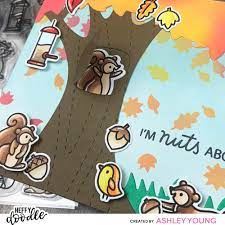 Heffy Doodle die cut Tree mendous peekaboo