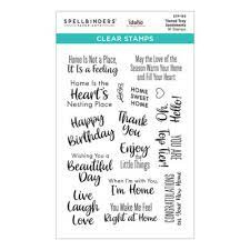 Spellbinders  stempelset tiered tray sentiments STP 165