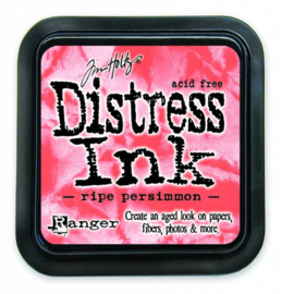 🍑 Distress Oxide Ripe Persimmon – Warm oranje met een fruitige flair