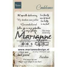 Marianne Design tekst stempels condoleance