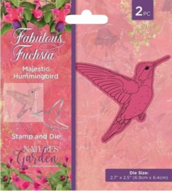 Nature's Garden Majestic Hummingbird set kopen – Stempel en snijmal in één