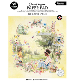 studio light - Blooming Spring die cut paper pad A 4