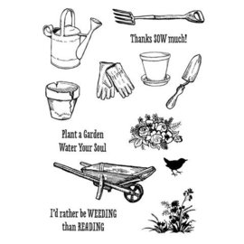 Clarity stamp  GARDEN UNMOUNTED CLEAR STAMP SET