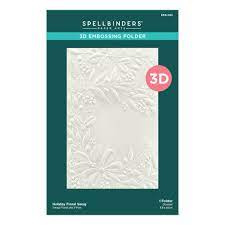 Spellbinders 3 D embossing folder  holiday floral swag