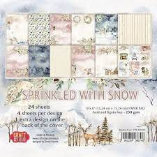 Craft & You  paper pad  sprinkled with snow  12 x 12"