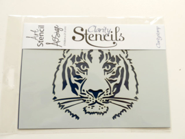 wild animal tijgerface  stencil    A5.