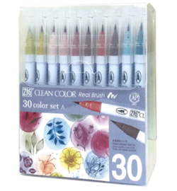 Kuretake ZIG Clean Color Real Brush Set A – 30 kleuren