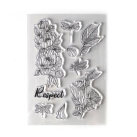 Elizabeth craft design stempel en die set respect