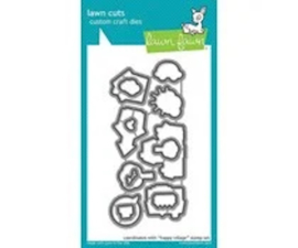 Lawn Fawn Happy Village bundel kopen – stempels + snijmallen voor je eigen dorp op papier
