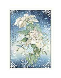 poinsettia white A 3 rice paper