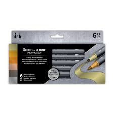 Spectrum Noir Metallic Markers (6pk) - Precious Metals SPECN-MM-MET6