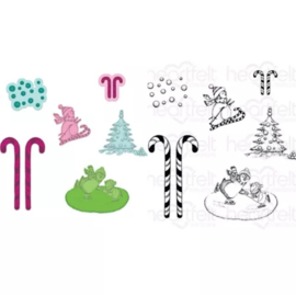 Heartfelt Creations Season of Glee bundel kopen – stempel + snijmal met 10% korting
