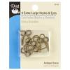 Dritz 3 extra large hooks en eyes antiek brass