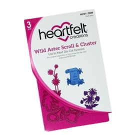 Heartfelt Creations Wild Aster Scroll & Cluster bundel kopen – stempel + snijmal met 10% korting