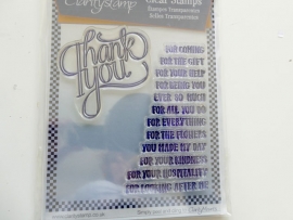 THANK YOU SENTIMENTS UNMOUNTED CLEAR STAMP SET  143