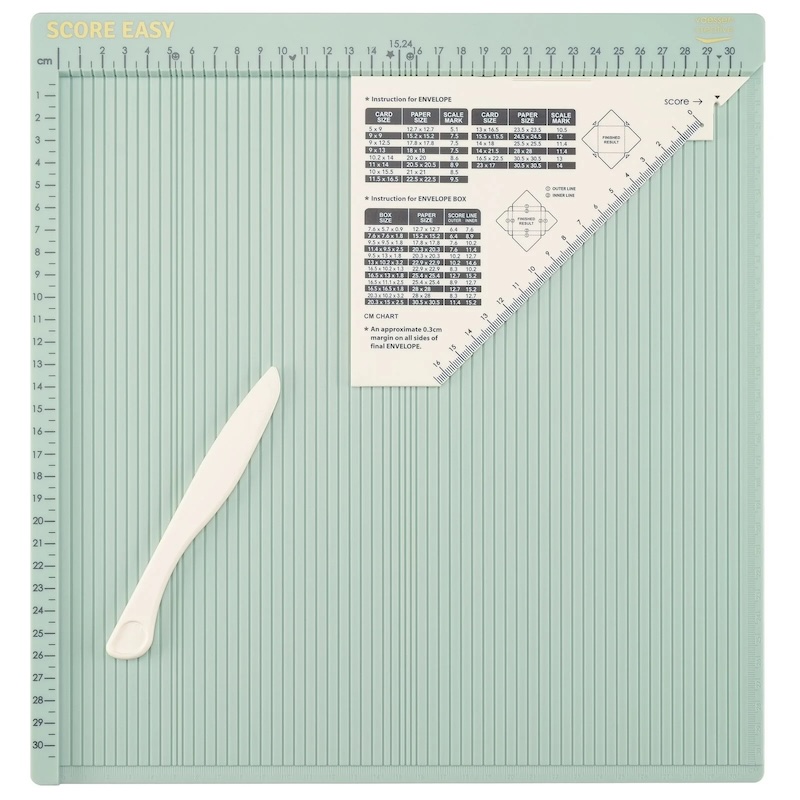 Vaessen Creative Score Easy Rilbord 30,5x30,5 cm Mint CM: moeiteloos strakke ril- en vouwlijnen maken