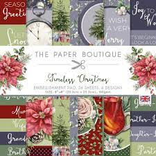 the paper boutique  timeless Christmas embellishment paper pad
