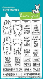Lawn Fawn Don’t Worry, Be Hoppy bundel kopen – stempels + snijmallen vol vrolijke sprongen