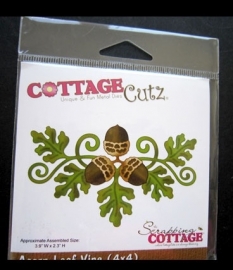 Cottage Cutz Die ​  Acorn leaf vine CC 4x4 -436