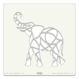 Clarity stencil  elephant    95   7"x7"