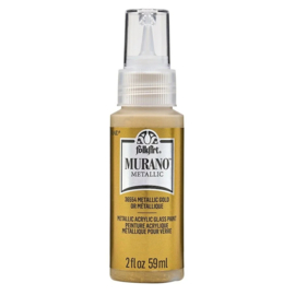 Geef je glas een gouden randje met FolkArt Murano Metallic Glass Paint Gold