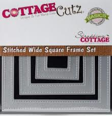Cottage  Cutz die stitched wide square frame set