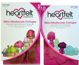 Heartfelt Creations Mini Mushroom Cottages bundel kopen – stempel + snijmal met 10% korting