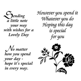 Clarity stamp  special day sentiments  stempelset 139