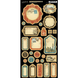Graphic 45 chipboard 1 cityscapes collection
