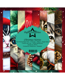 Paper Favourites paper pack Christmas Kitties 12x12 Inch  (PF453)