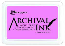 Ranger archival ink pad magenta hue