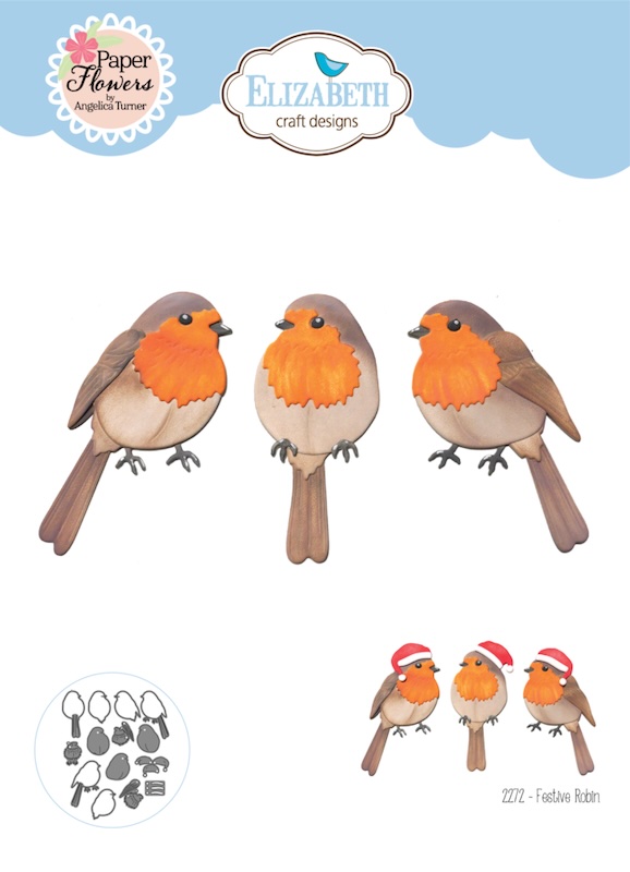 🎄 Voeg warmte en karakter toe met de Festive Robin Die Set van Elizabeth Craft Design
