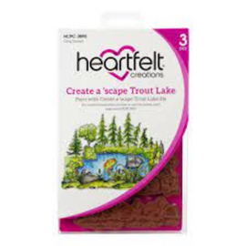 Heartfelt creations  cling stamp create a 'scape trout lake