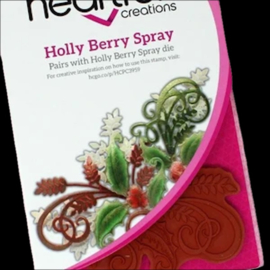Heartfelt Creations Holly Berry Spray stempelset kopen – sfeervolle hulst en bessen voor traditionele kerstkaarten