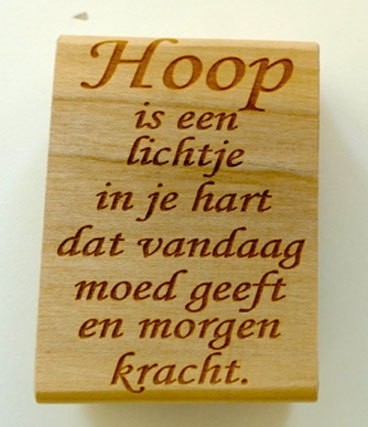 Verwonderend Hoop is een lichtje | eigen merk stempels Nederlandse teksten | hcz AH-59