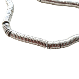 Hematite schijfje zilver