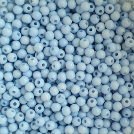 Acryl kraal glans lichtblauw - ca. 4mm