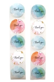 Stickerset thank you pastel