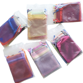 Organza zakjes small - voordeelmix  10 stuks