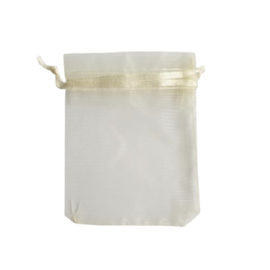 Organza zakje small ivoor