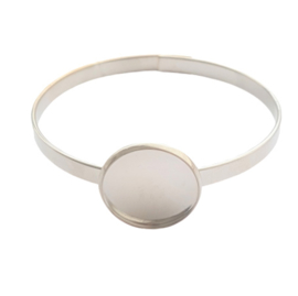 Armband voor 20mm cabochon zilver