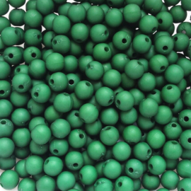 Acryl kraal mat groen - ca. 6mm