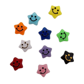 Acryl kralenmix ster met smiley