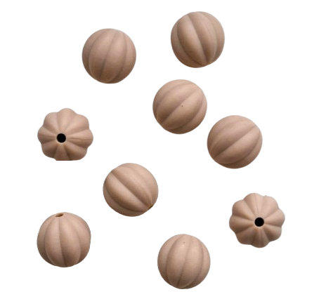 Siliconen kraal meloen beige
