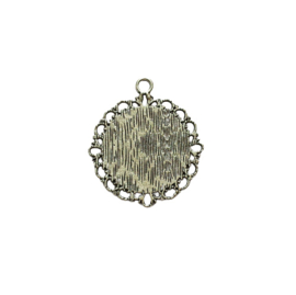 Barok setting / hanger antiek-zilver voor cabochon van 20mm