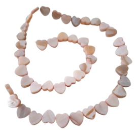 Schelp kraal hartje lichtroze