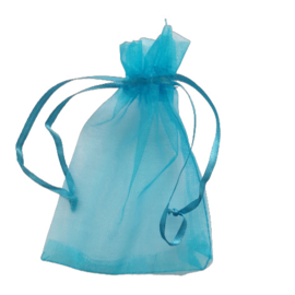 Organza kadozakje medium aqua blauw