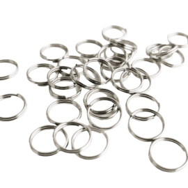 Splitring zilverkleur - 12mm